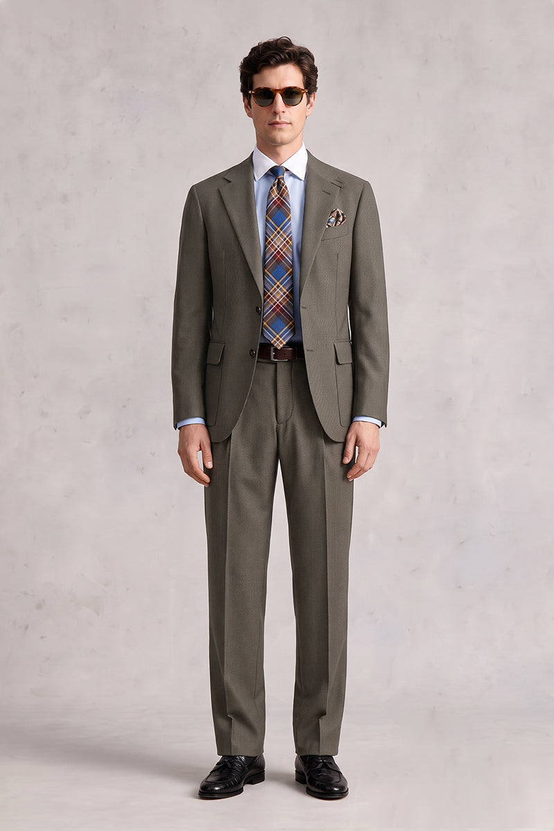 Brown 100% Merino Wool Suits