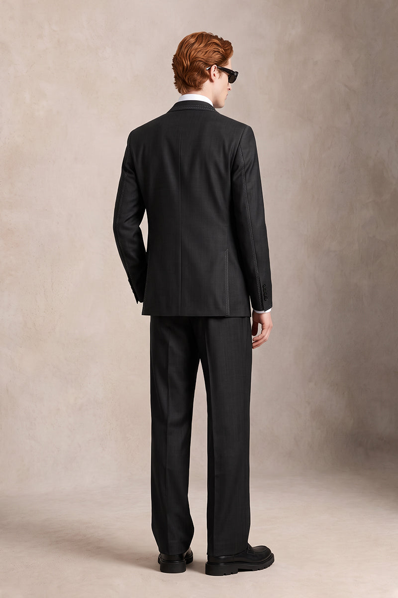 Black 100% Merino Wool Suits