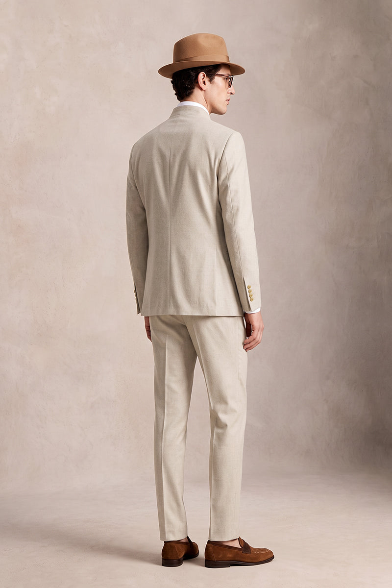 Beige 70% Merino Wool Suits
