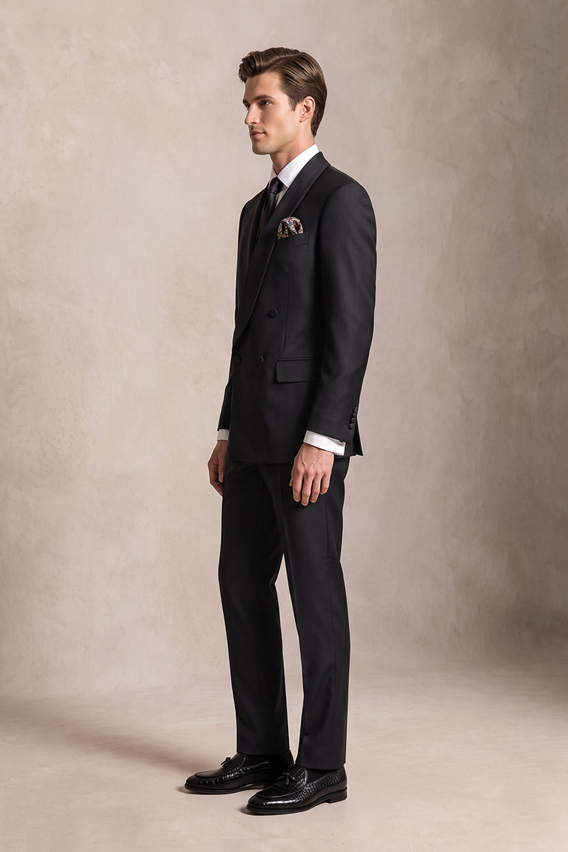 Black 70% Merino Wool Suits