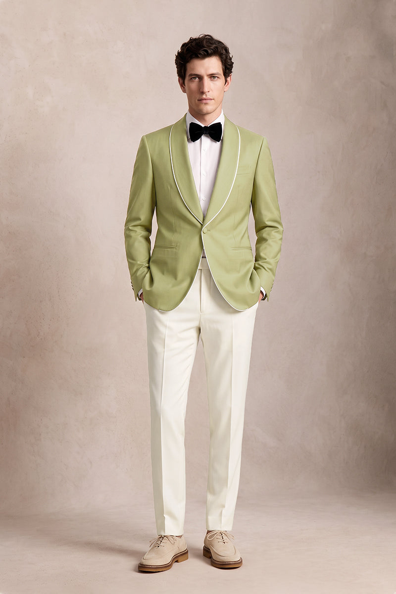 Green 50% Merino Wool Suits