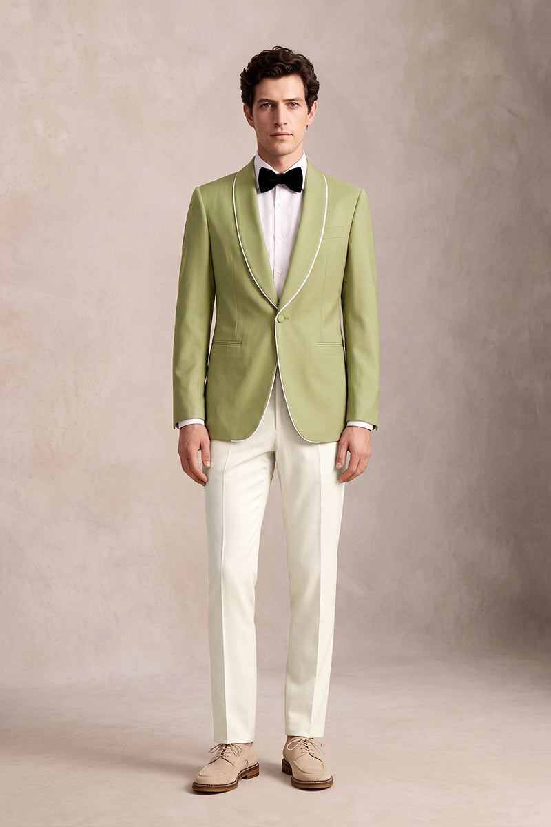Green 50% Merino Wool Suits