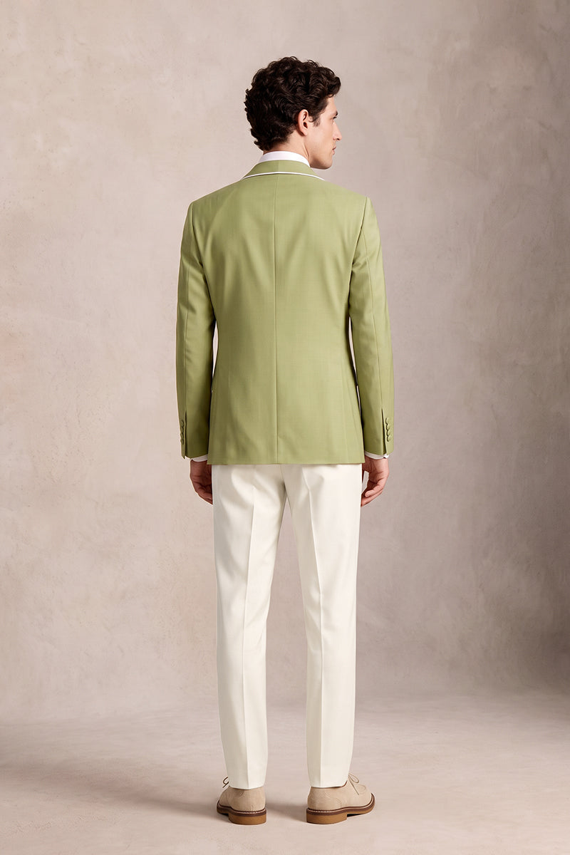 Green 50% Merino Wool Suits
