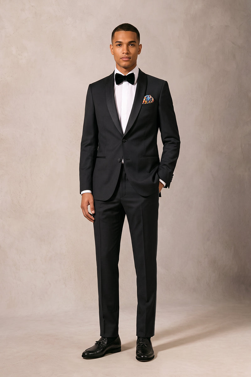 Black 100% Merino Wool Suits