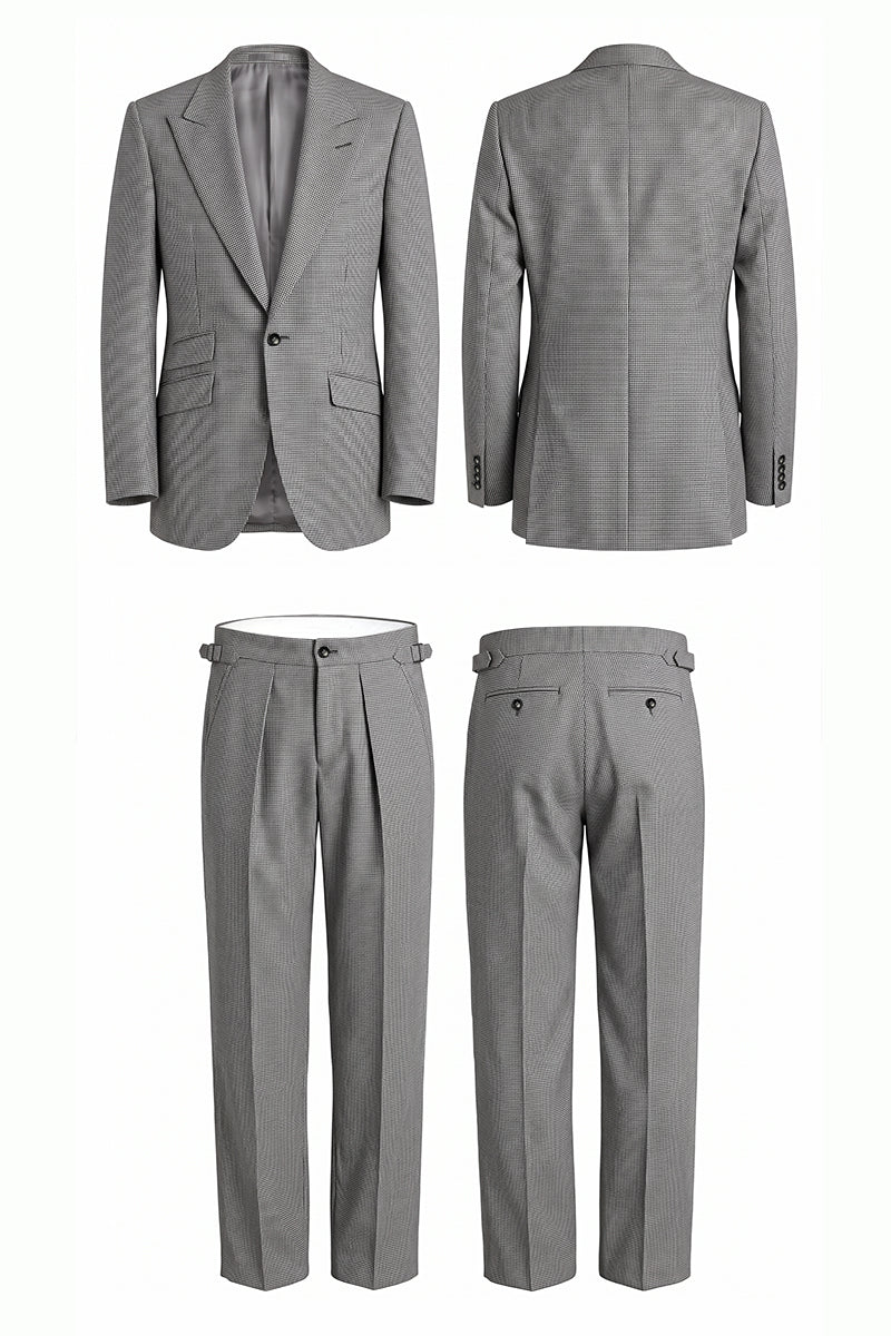 Gray 100% Merino Wool Suits