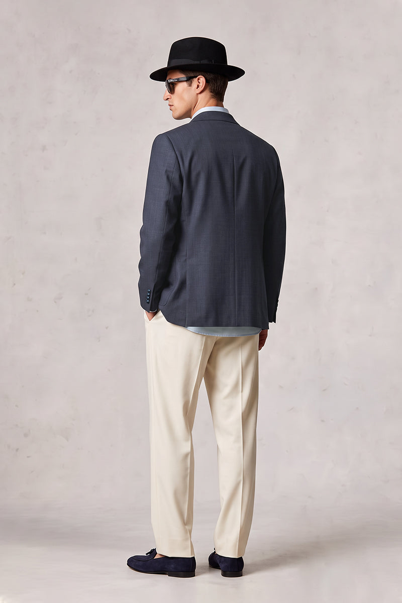 Navy Blue 30% Merino Wool Blazers