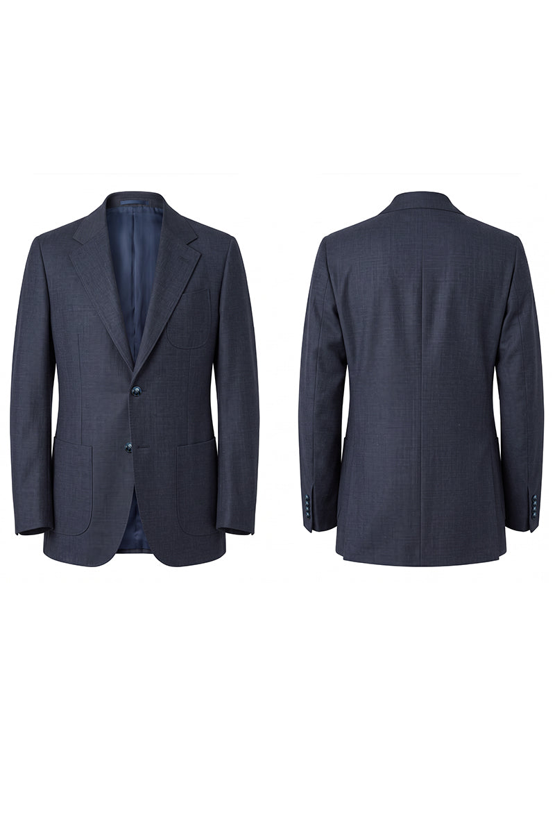 Navy Blue 30% Merino Wool Blazers