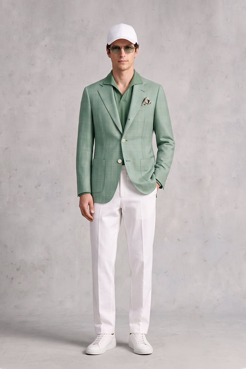 Green 50% Merino Wool Blazers