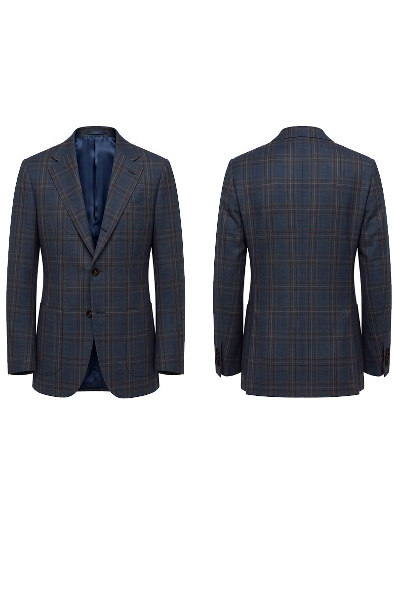 Navy Blue 50% Merino Wool Blazers