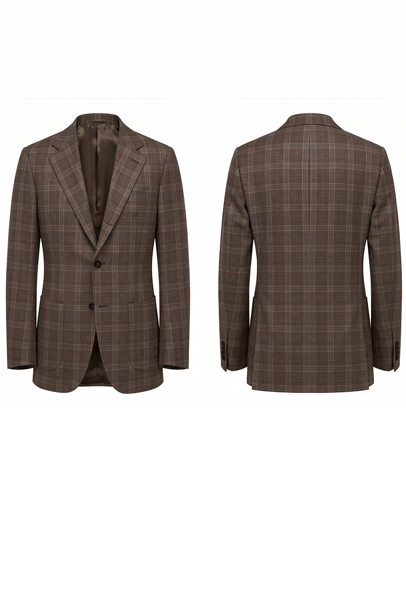 Brown 50% Merino Wool Blazers