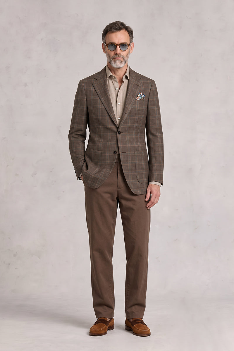 Brown 50% Merino Wool Blazers