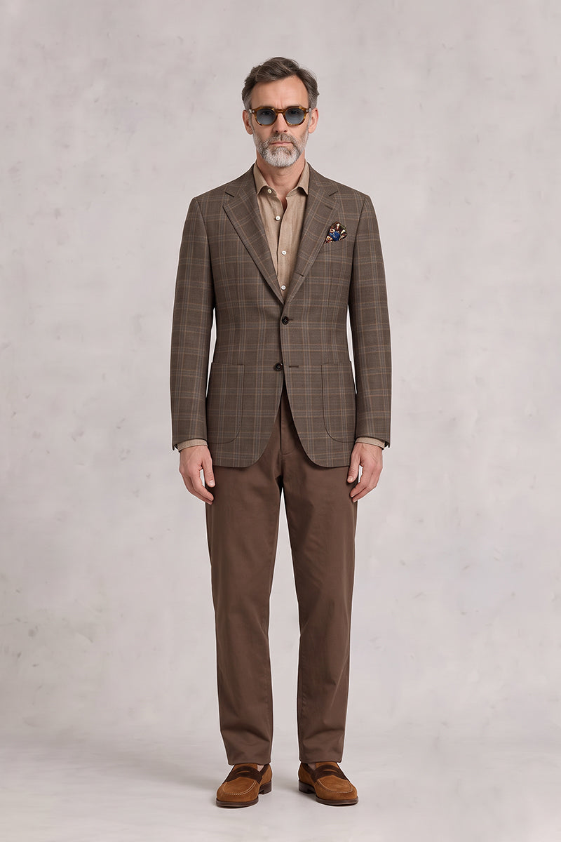 Brown 50% Merino Wool Blazers