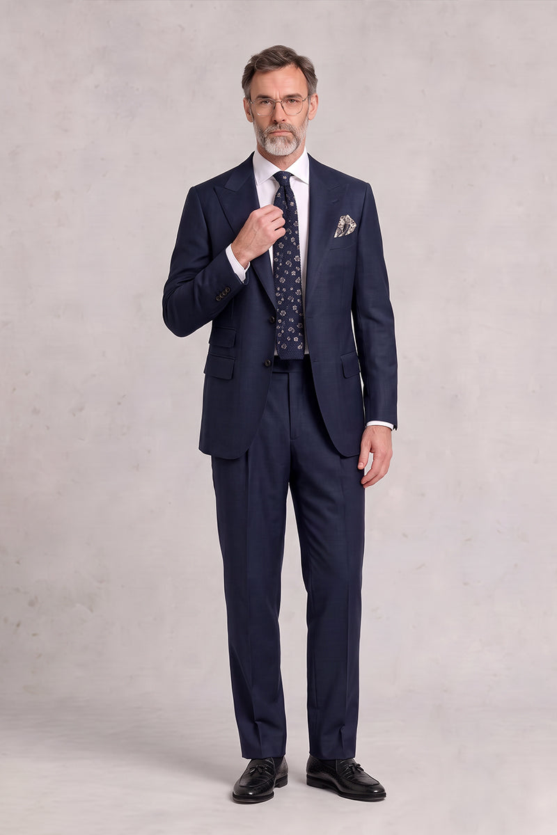 Navy Blue 55% Merino Wool Suits