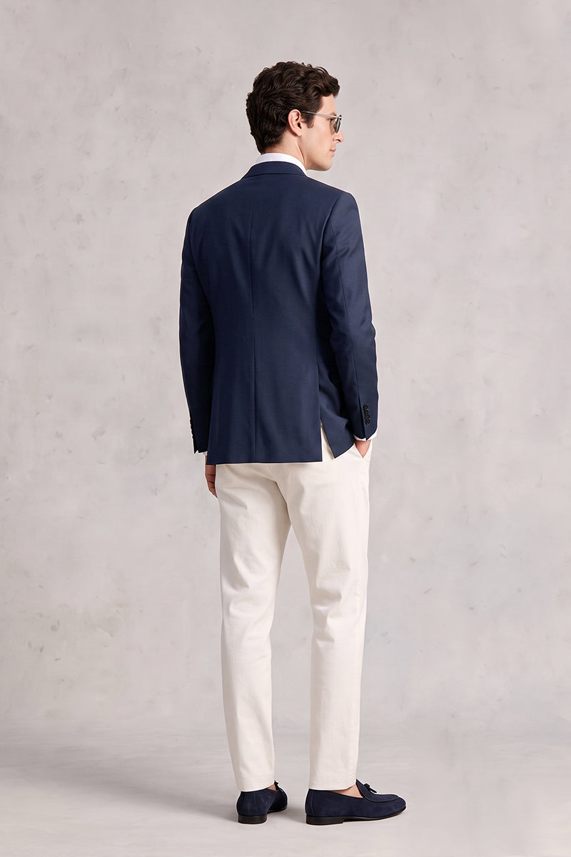 Navy Blue 70% Merino Wool Blazers