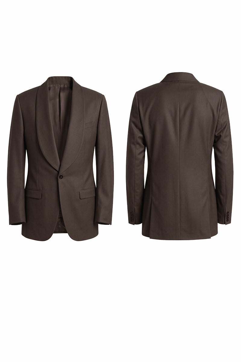 Brown 50% Merino Wool Blazers