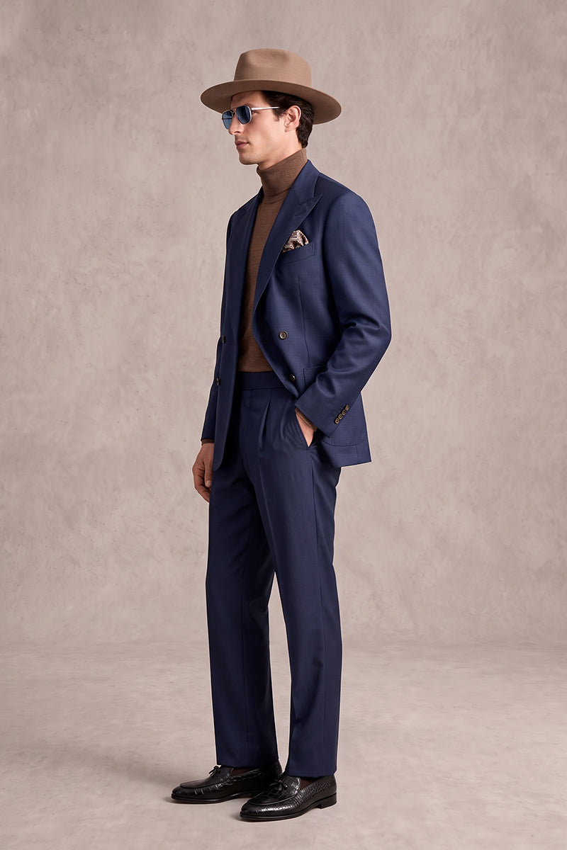 Navy Blue 55% Merino Wool Suits