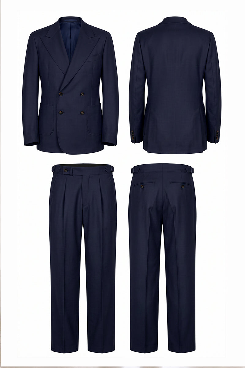 Navy Blue 55% Merino Wool Suits
