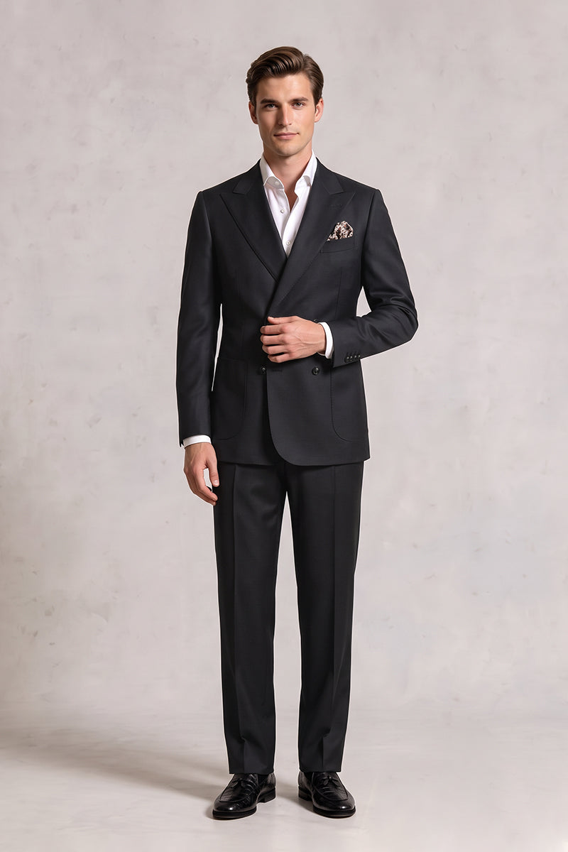 Black 70% Merino Wool Blazers