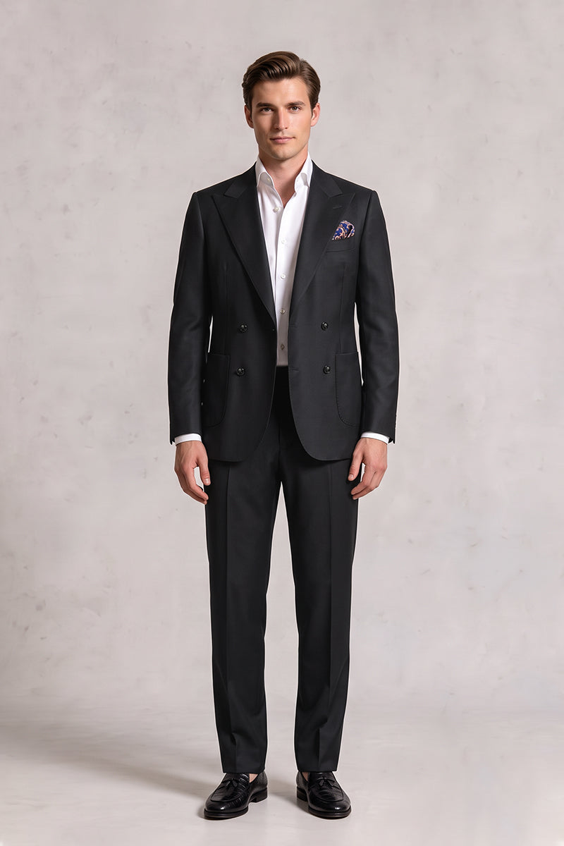 Black 70% Merino Wool Blazers