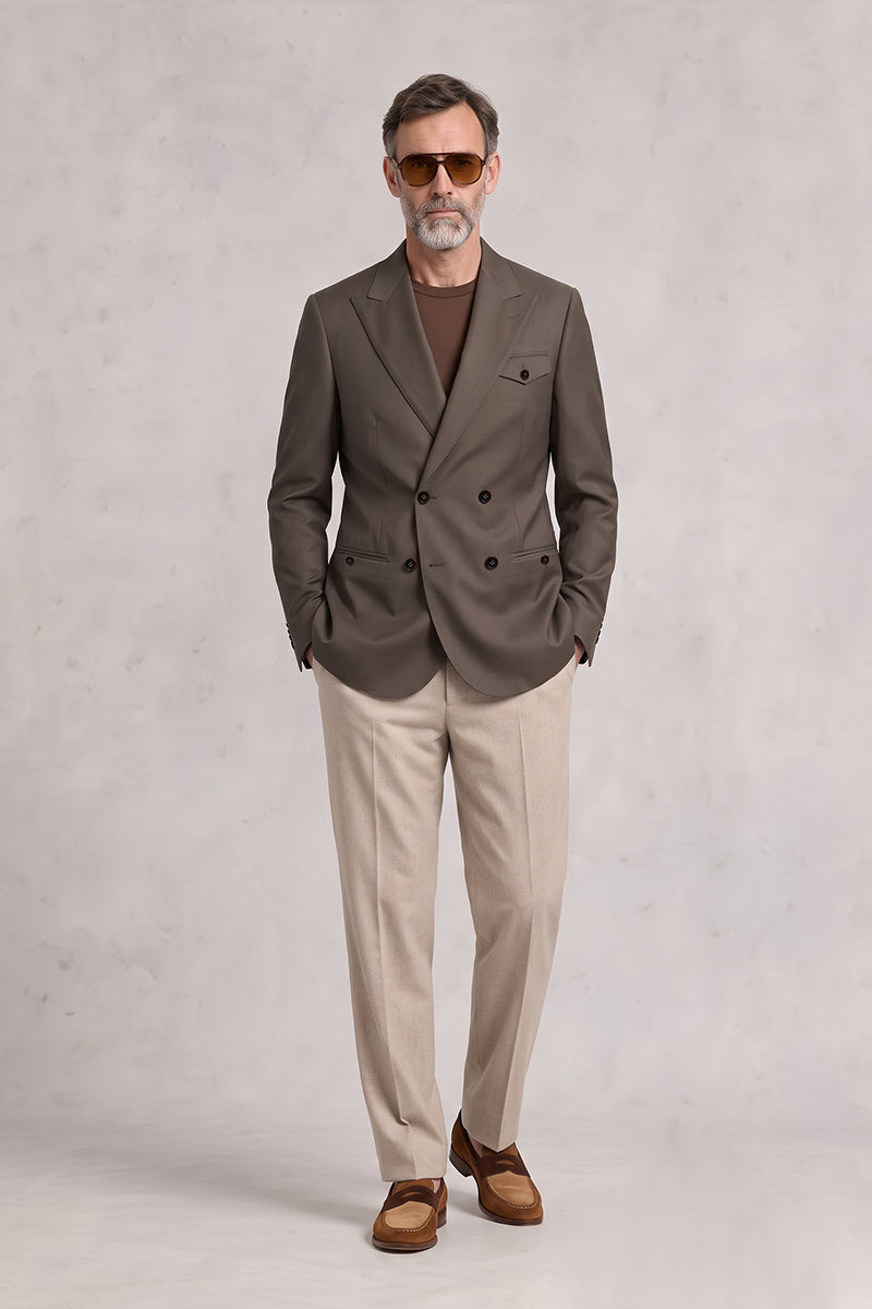 Brown 50% Merino Wool Blazers