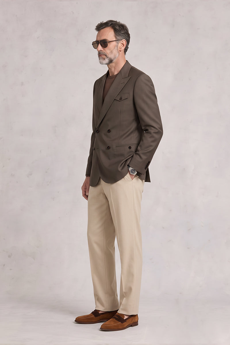 Brown 50% Merino Wool Blazers