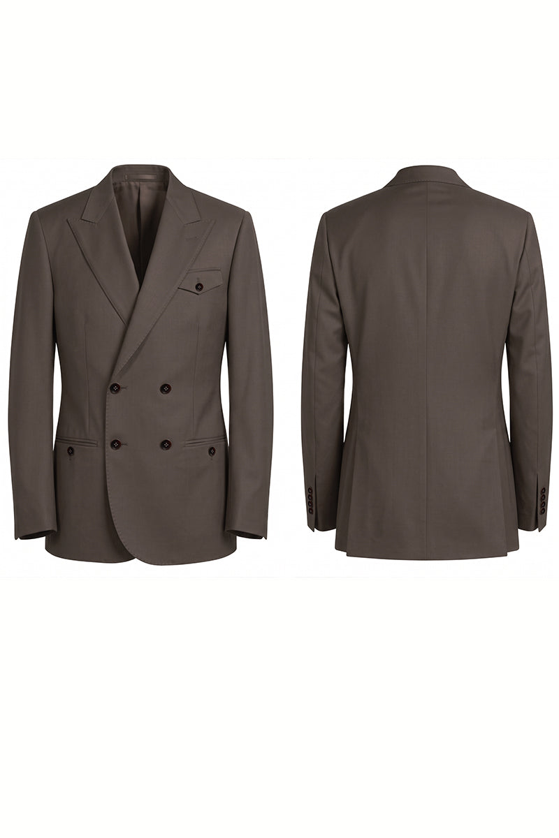 Brown 50% Merino Wool Blazers