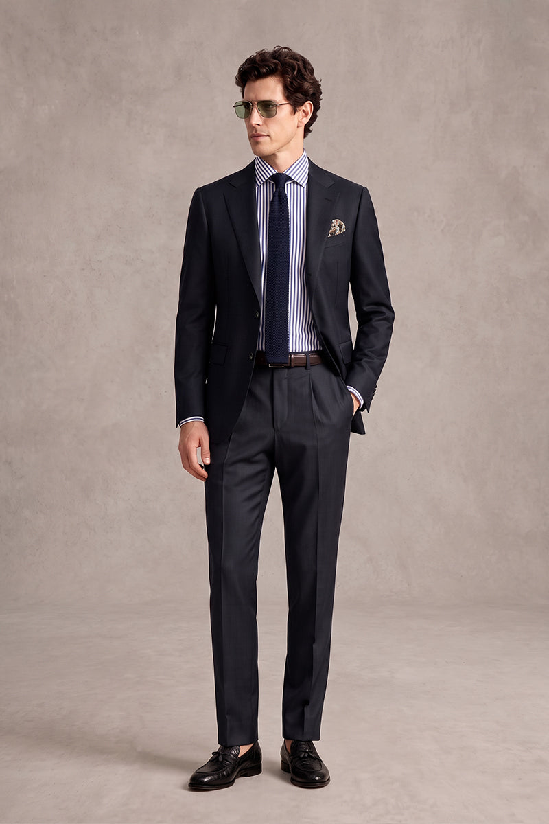Navy Blue 55% Merino Wool Suits