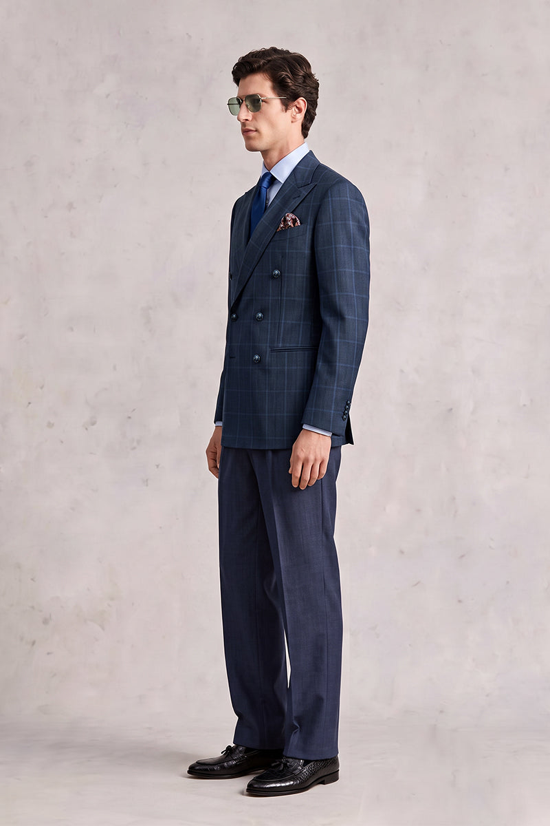 Navy Blue 100% Merino Wool Suits