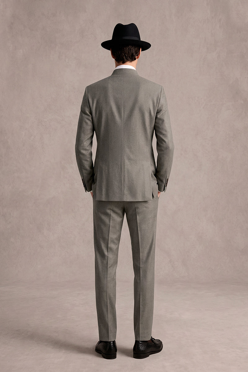 Gray 100% Merino Wool Suits