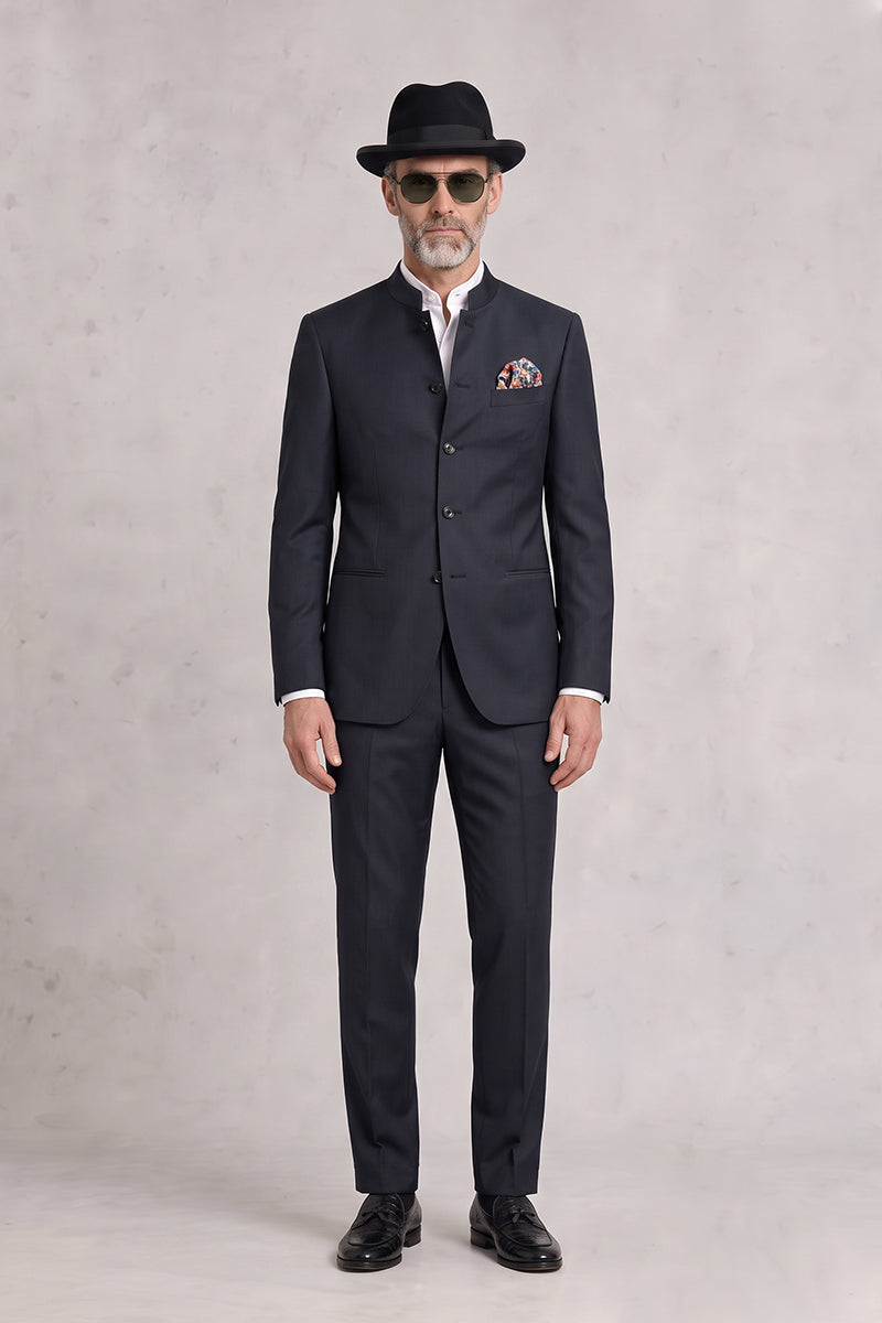 Navy Blue 55% Merino Wool Suits