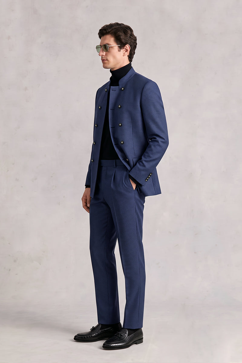 Dark Blue 100% Merino Wool Suits