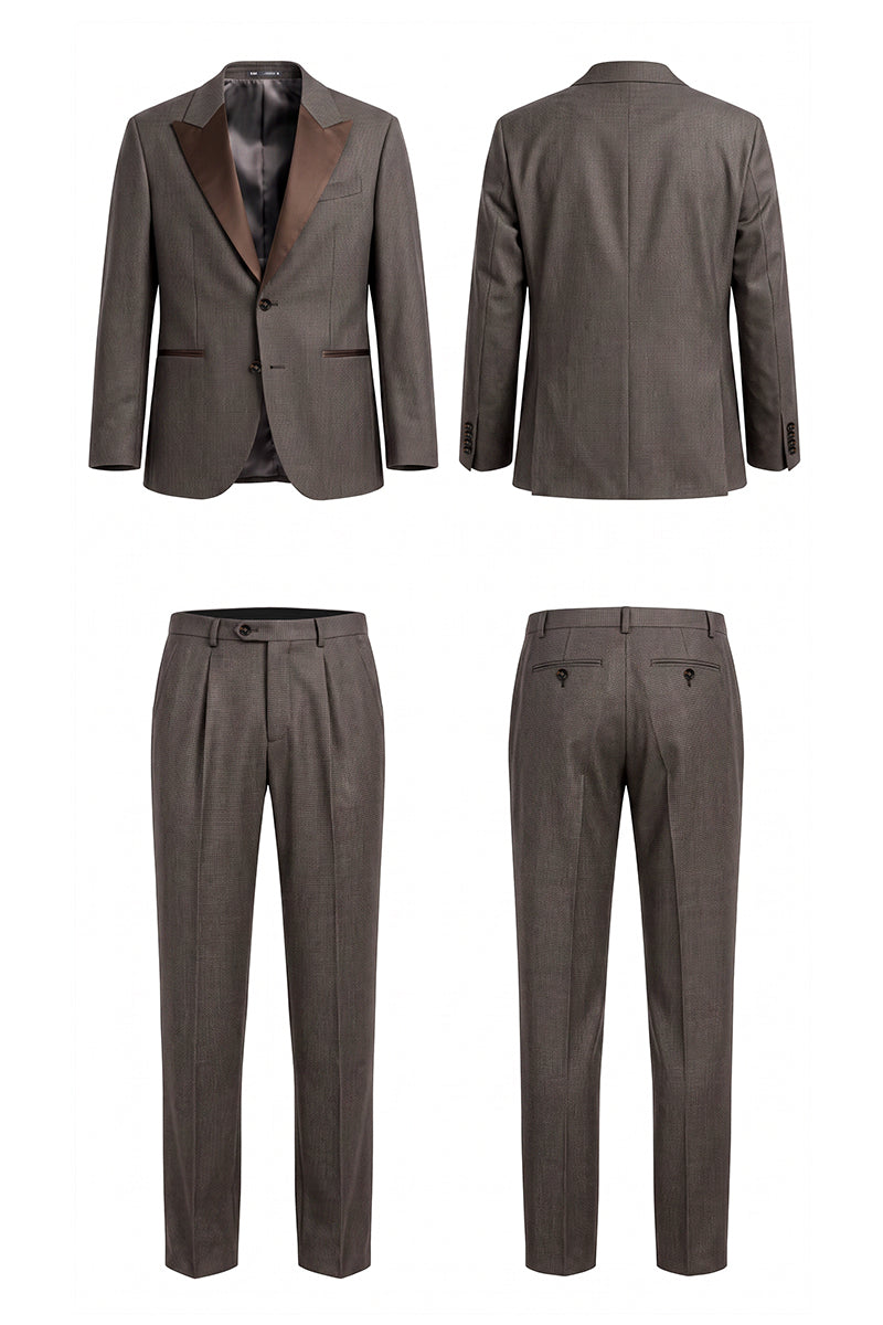 Brown 70% Merino Wool Suits