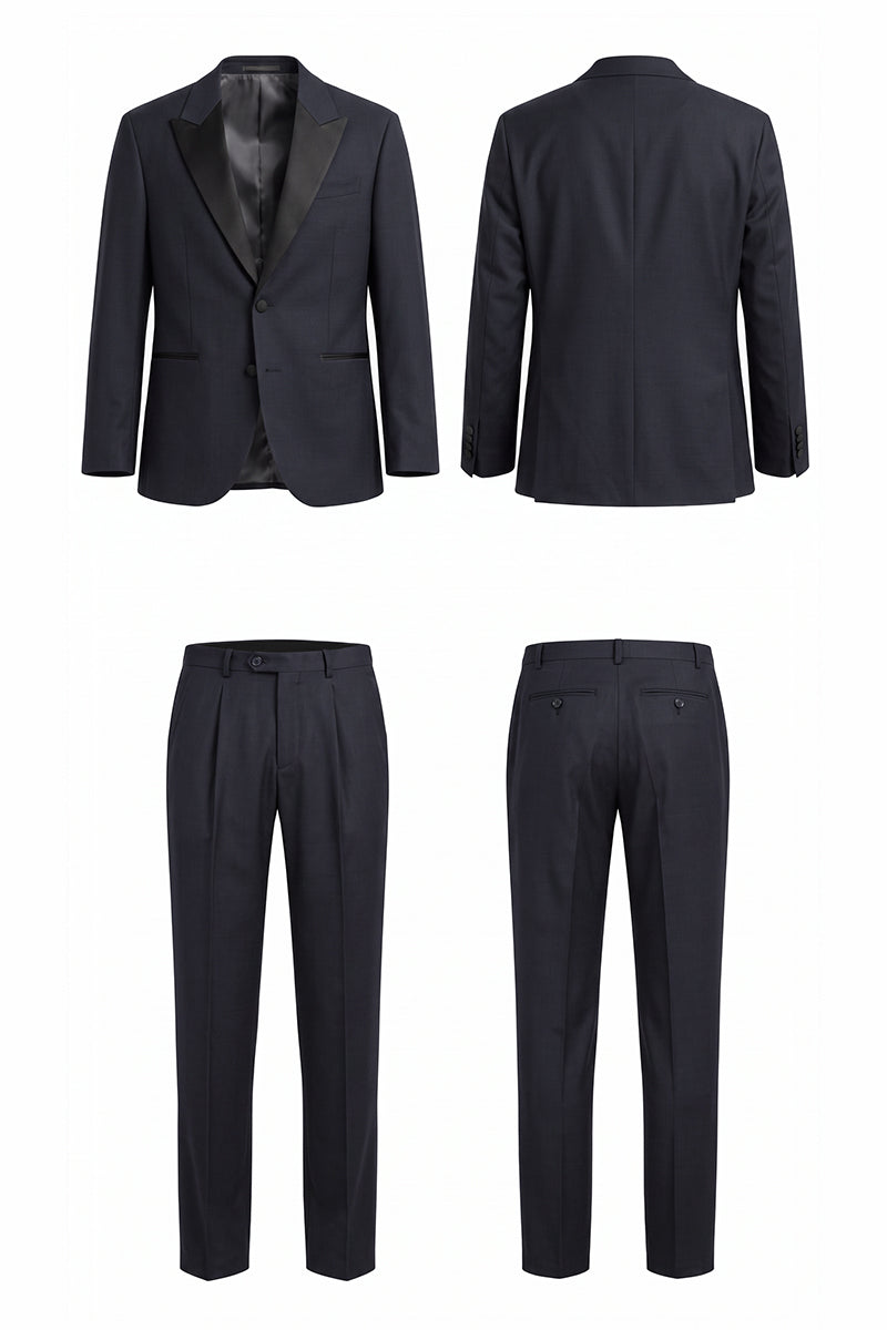 Navy Blue 55% Merino Wool Suits