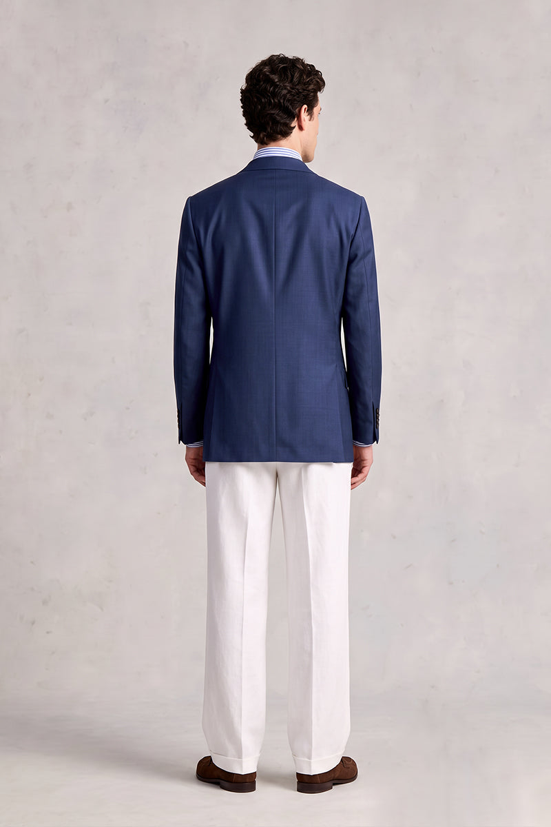 Dark Blue 70% Merino Wool Blazers