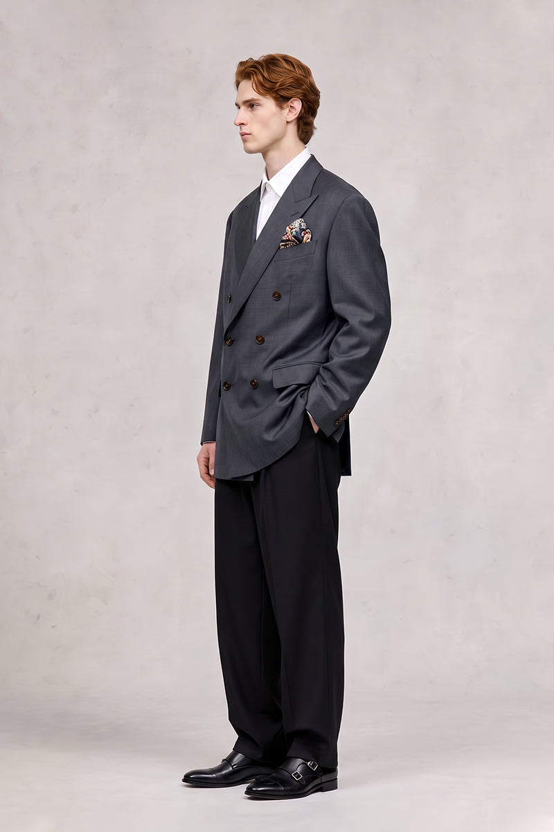 Black 70% Merino Wool Blazers