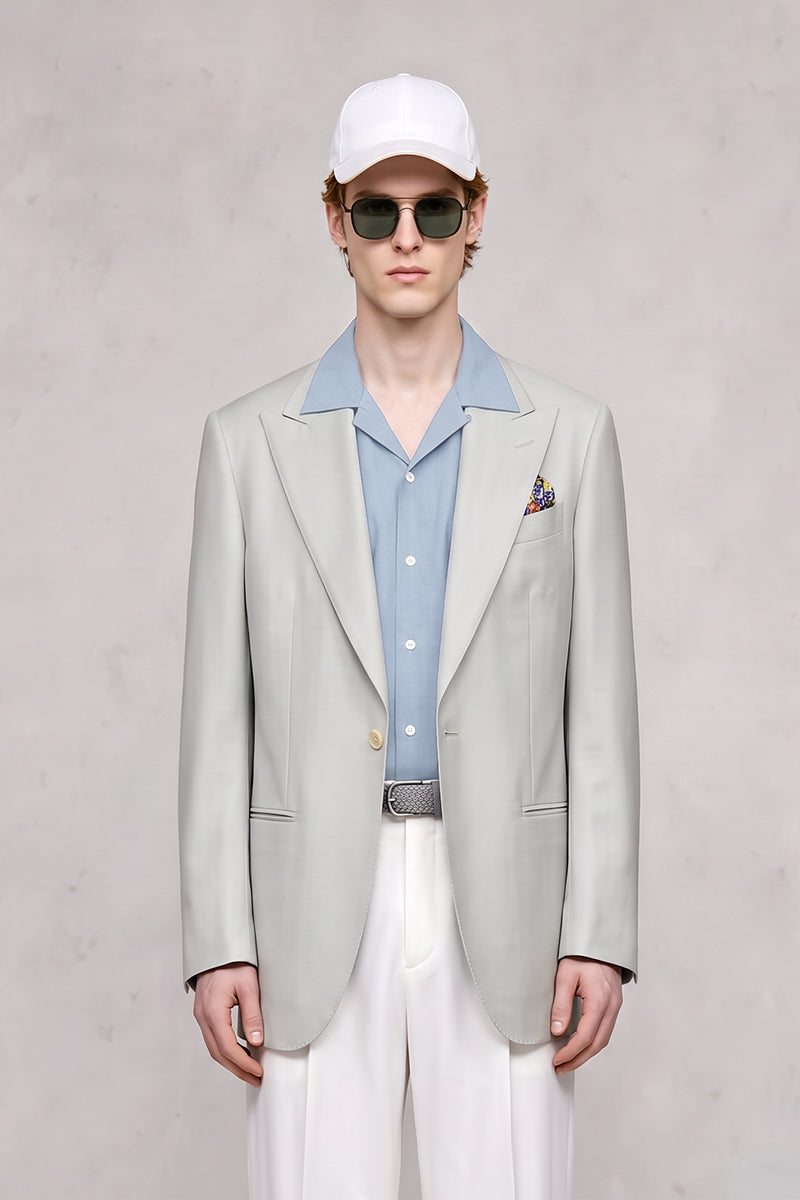 Light Mint 50% Merino Wool Blazers