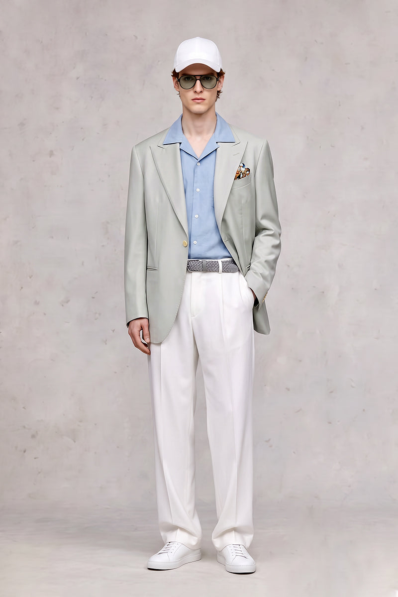 Light Mint 50% Merino Wool Blazers
