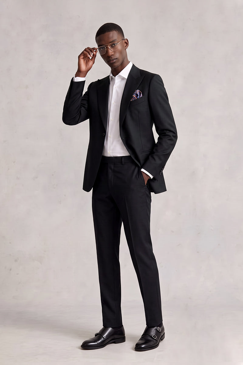 Black 50% Merino Wool Blazers