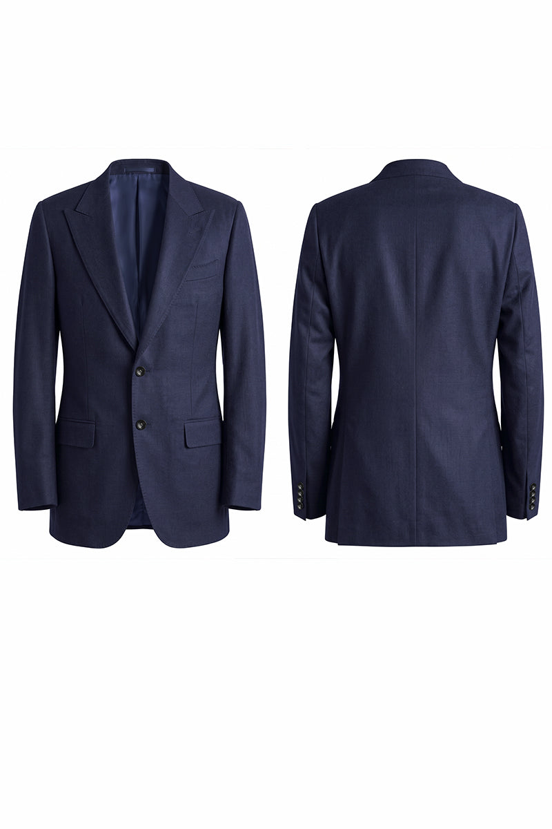 Navy Blue 70% Merino Wool Blazers