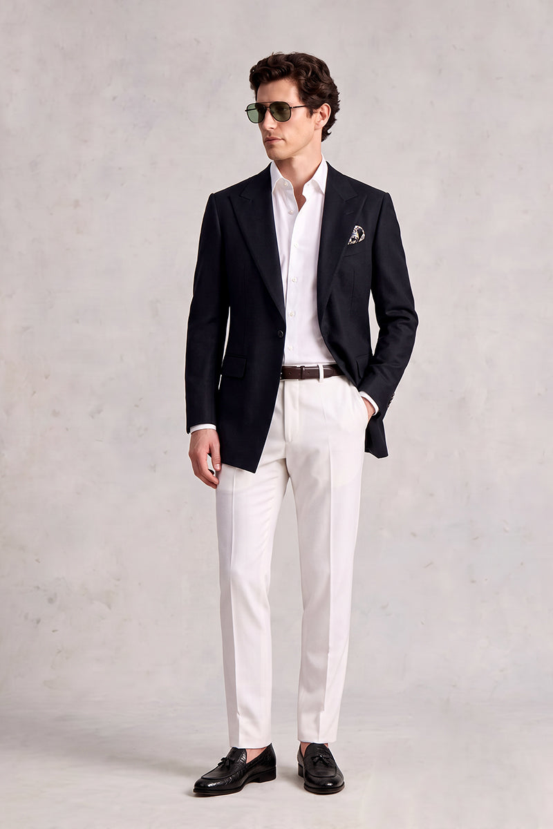 Black 70% Merino Wool Blazers