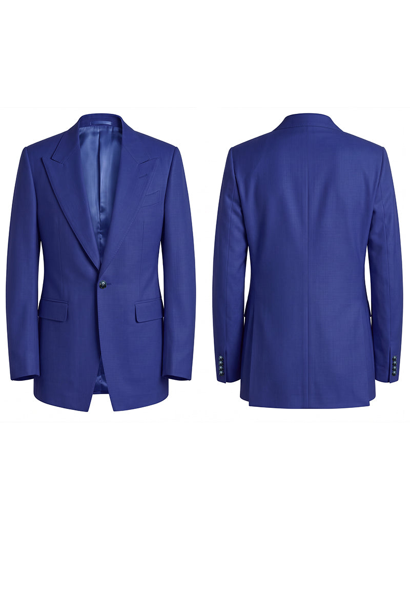 Royal Blue 70% Merino Wool Blazers