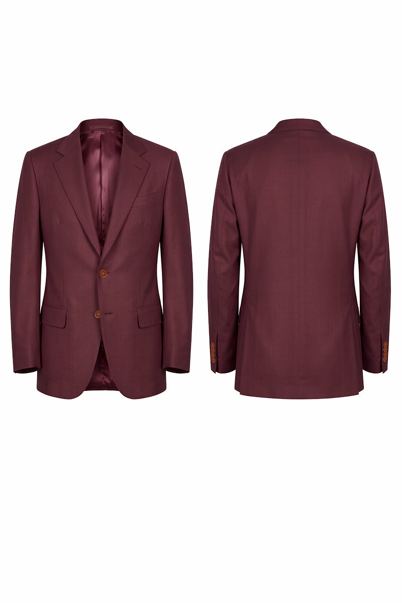 Burgundy 70% Merino Wool Blazers