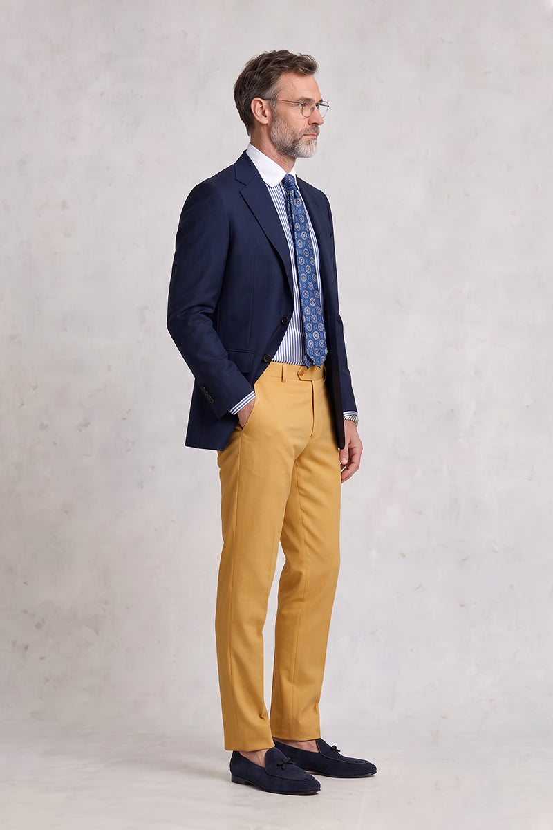 Navy Blue 50% Merino Wool Blazers