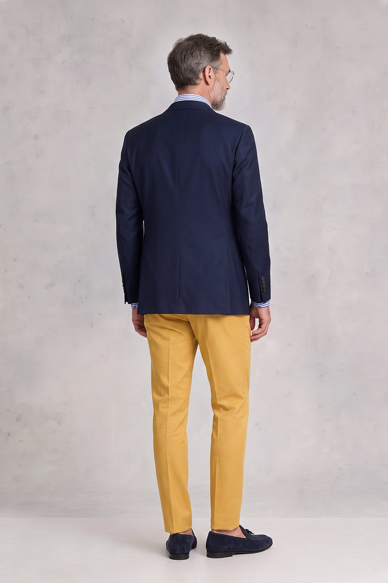Navy Blue 50% Merino Wool Blazers