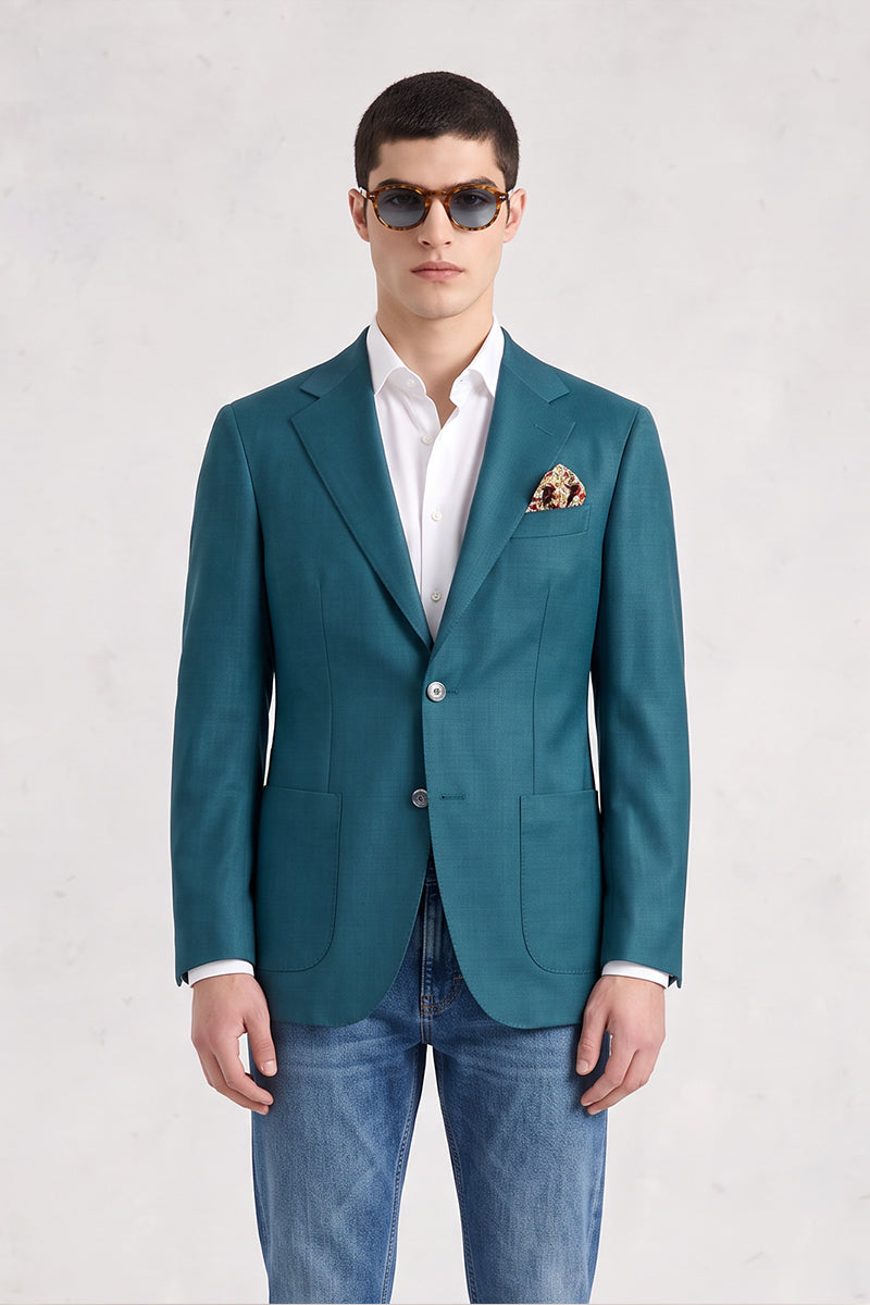 Teal 70% Merino Wool Blazers