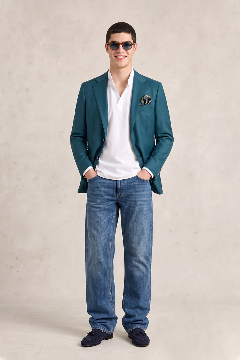 Teal 70% Merino Wool Blazers