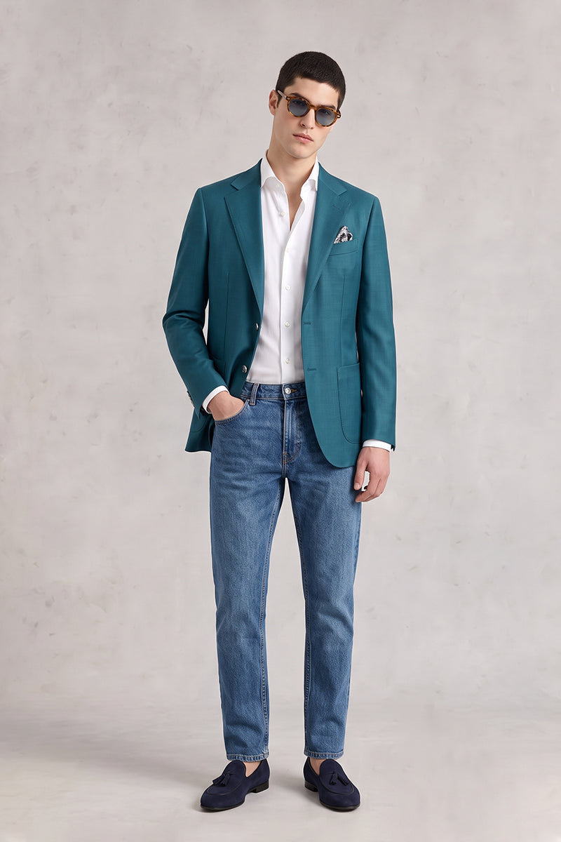 Teal 70% Merino Wool Blazers