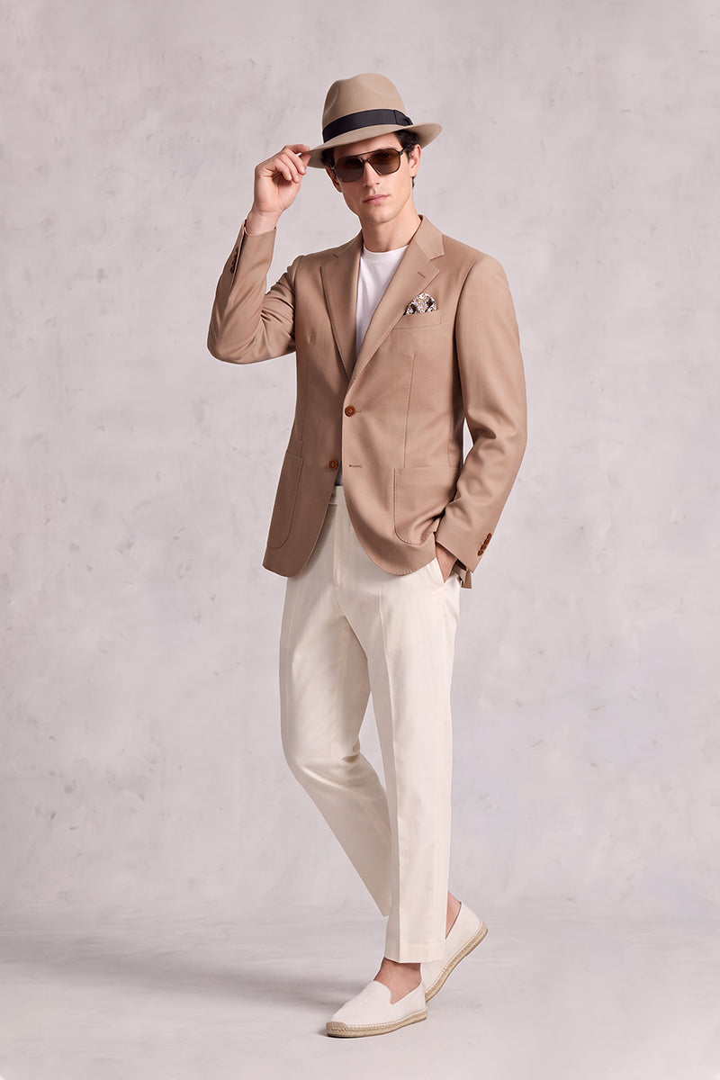 Light Khaki 50% Merino Wool Blazers