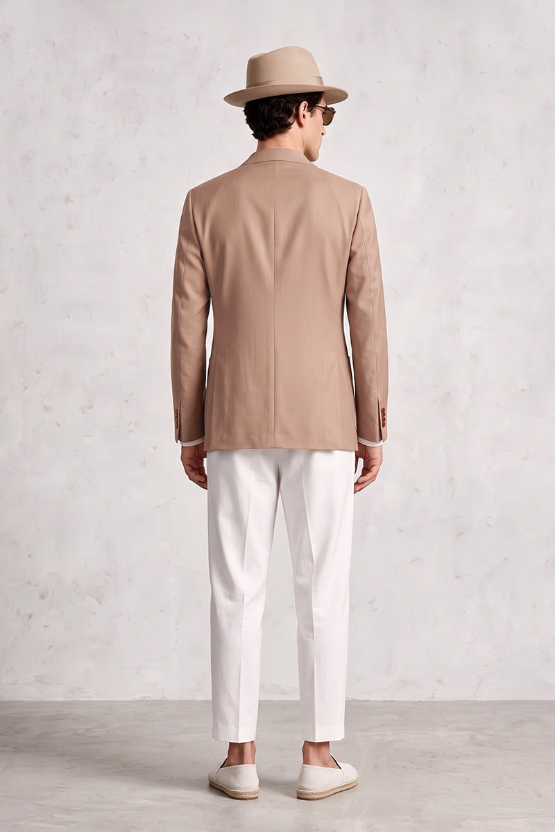 Light Khaki 50% Merino Wool Blazers
