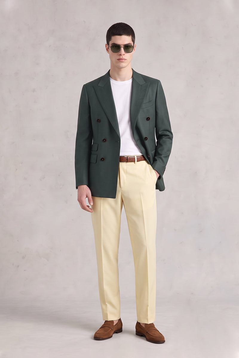 Dark Green 50% Merino Wool Blazers